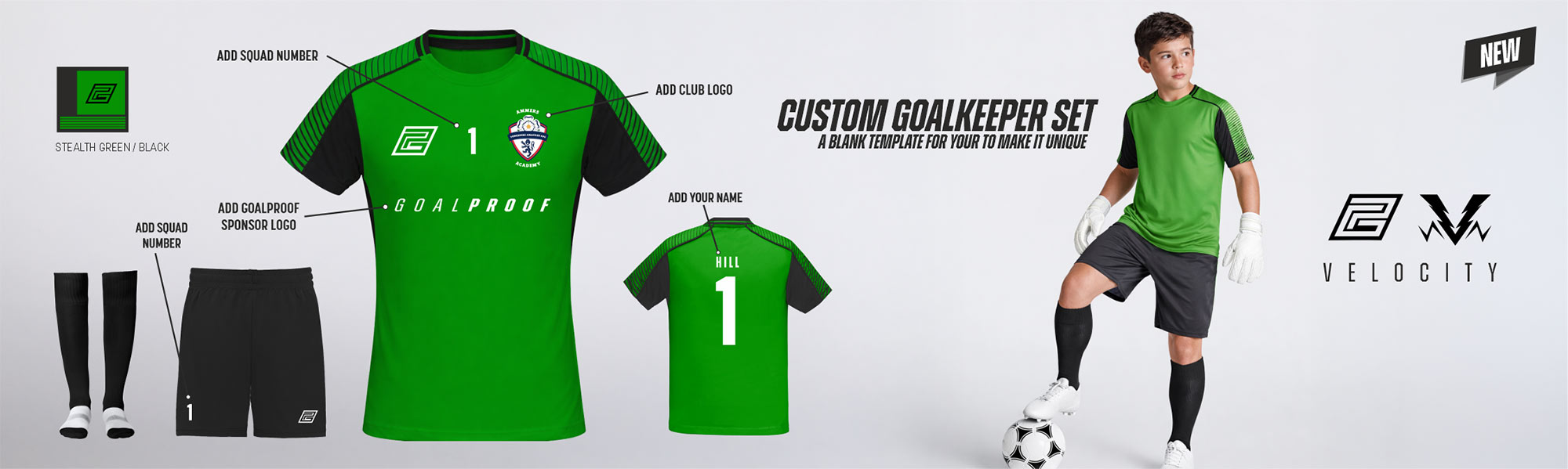 Keeper iD Velocity Junior Goalkeeper KIt Set